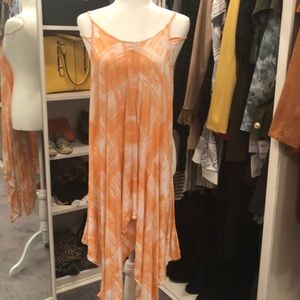 Peach & white jumpsuit